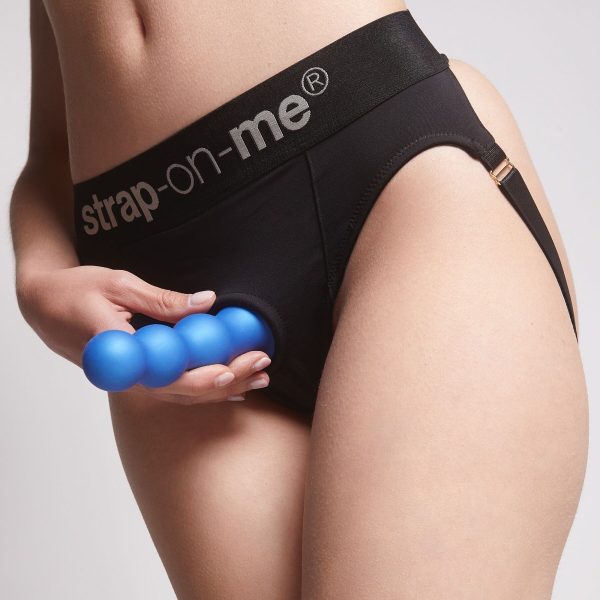 Насадка для страпона Strap-On-Me Dildo Plug Balls Metallic