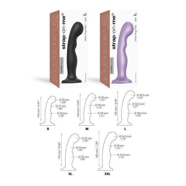 Насадка для страпона Strap-On-Me Dildo Plug P&G Lilas Metallic