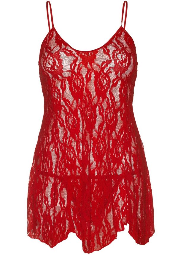 Сорочка бебі-дол Leg Avenue Rose Lace Flair Chemise