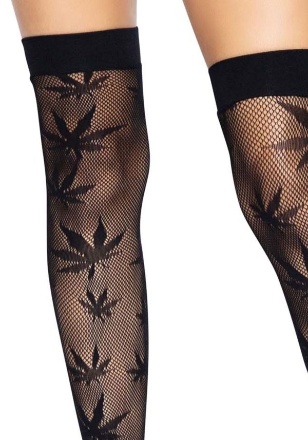 Панчохи з малюнком Leg Avenue 420 Net thigh highs