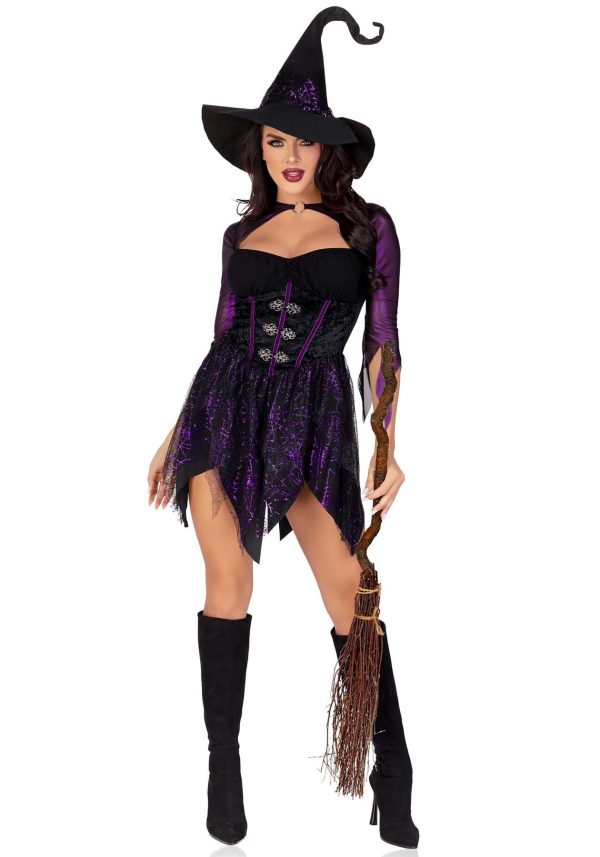Костюм відьми Leg Avenue Mystical Witch сукня, капелюх