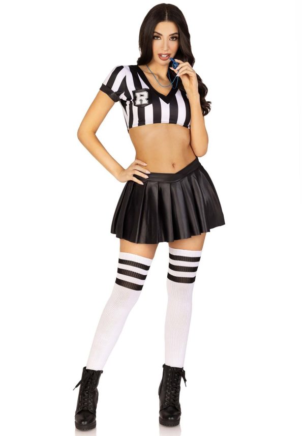 Костюм рефері Leg Avenue Time Out Referee кроп-топ спідниця свисток