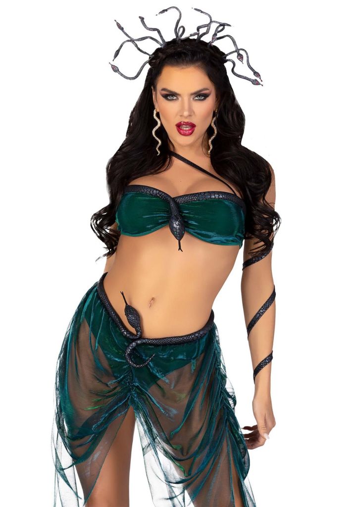 Еротичний костюм Медузи Горгони Leg Avenue Medusa Costume топ, спідниця, нарукавники, прикраси