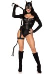 Еротичний костюм кішечки Leg Avenue Fierce Feline боді, пояс з підв’язкою