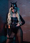 Еротичний костюм кішечки Leg Avenue Fierce Feline боді, пояс з підв’язкою