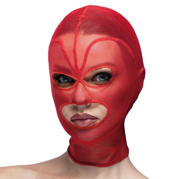 Маска серце сітка з відкритим ротом та очима Feral Feelings - Hearts Mask