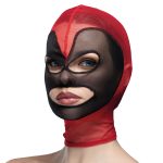 Маска сердце сетка с открытым ртом и глазами Feral Feelings - Hearts Mask Red