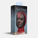 Маска сердце сетка с полностью закрытым лицом Feral Feelings - Hearts Mask Red