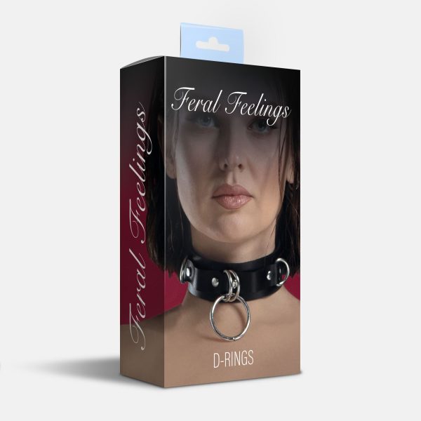 Нашийник для фіксації з натуральної шкіри Feral Feelings - D-Rings