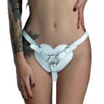 Трусики Серце для страпону з натуральної шкіри Feral Feelings - Hearts Strap-on Belt