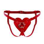 Трусики Серце для страпону з натуральної шкіри Feral Feelings - Hearts Strap-on Belt