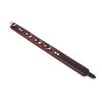 Шкіряний нашийник з повідцем Liebe Seele Wine Collar and Leash, 3 кільця для кріплення