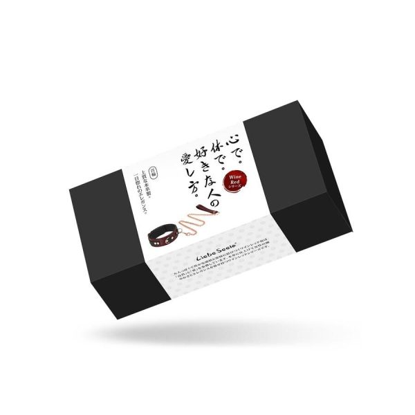 Шкіряний нашийник з повідцем Liebe Seele Wine Collar and Leash, 3 кільця для кріплення