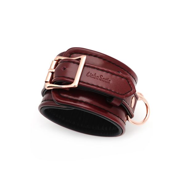 Шкіряні поножі Liebe Seele Wine Ankle Cuffs, знімний ланцюжок-кріплення