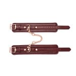 Шкіряні поножі Liebe Seele Wine Ankle Cuffs, знімний ланцюжок-кріплення