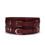 Шкіряний пояс для бондажу Liebe Seele Wine Waist Cuff, Size