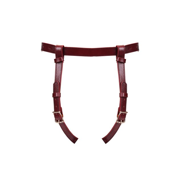 Шкіряні трусики для страпона Liebe Seele Wine Strap on Harness, універсальний розмір