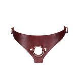 Шкіряні трусики для страпона Liebe Seele Wine Strap on Harness, універсальний розмір