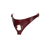 Шкіряні трусики для страпона Liebe Seele Wine Strap on Harness, універсальний розмір
