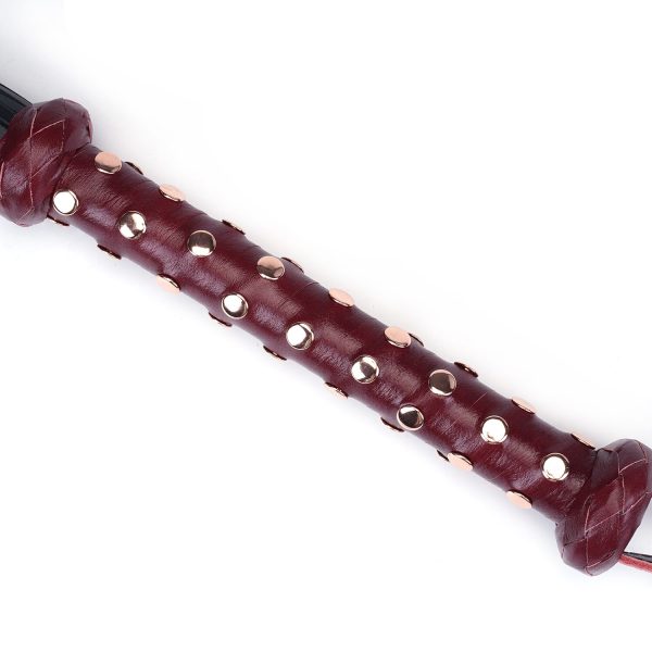 Флогер Liebe Seele Wine Studded Flogger, натуральна шкіра