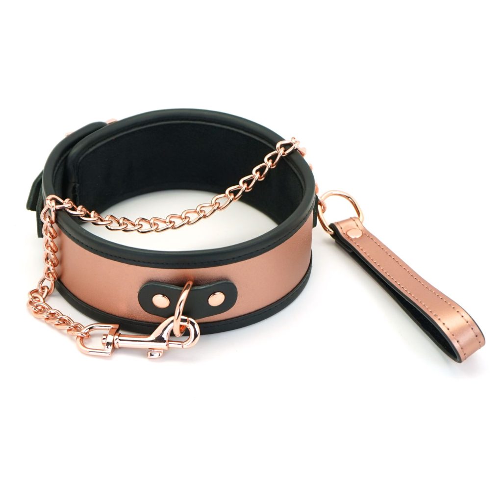 Широкий нашийник з повідцем Liebe Seele Memory Collar with Leash, натуральна шкіра