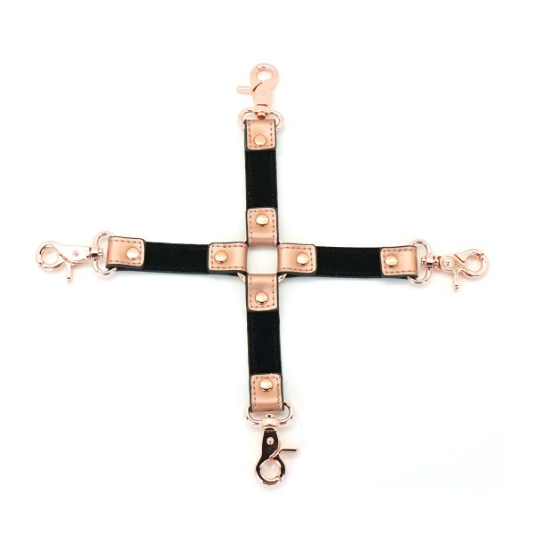 Крестовина для фиксации Liebe Seele Rose Memory Hog Tie, натуральная кожа, розовое