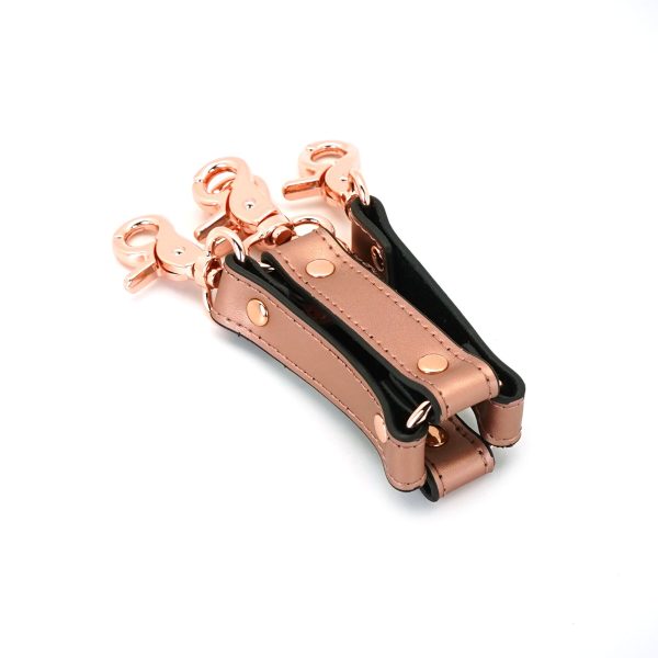 Крестовина для фиксации Liebe Seele Rose Memory Hog Tie, натуральная кожа, розовое