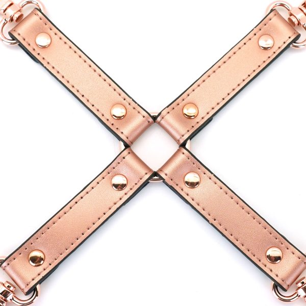 Крестовина для фиксации Liebe Seele Rose Memory Hog Tie, натуральная кожа, розовое