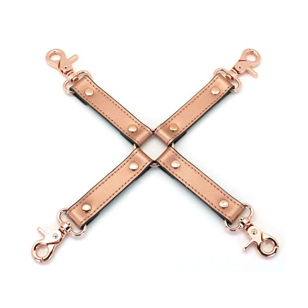 Крестовина для фиксации Liebe Seele Rose Memory Hog Tie, натуральная кожа, розовое
