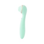 Вакуумный стимулятор с вибратором KISSTOY Polly Max Cyan