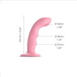 Насадка для страпона с двойной точечной пульсацией Strap-On-Me TAPPING DILDO WAVE – CORAL М