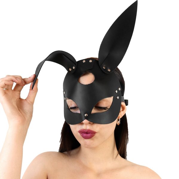 Кожаная маска Зайки Art of Sex - Bunny mask, цвет Розовый