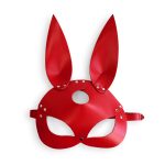 Кожаная маска Зайки Art of Sex - Bunny mask, цвет Розовый