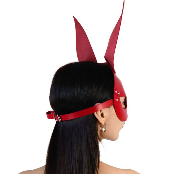 Кожаная маска Зайки Art of Sex - Bunny mask, цвет Розовый