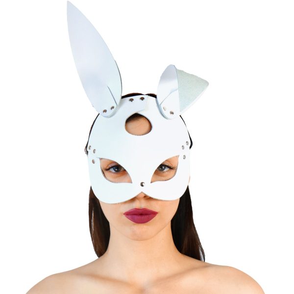 Кожаная маска Зайки Art of Sex - Bunny mask, цвет Розовый