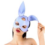 Кожаная маска Зайки Art of Sex - Bunny mask, цвет Лавандовый