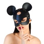 Кожаная маска мышки Art of Sex - Mouse Mask, цвет Розовый