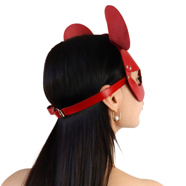 Кожаная маска мышки Art of Sex - Mouse Mask, цвет Розовый