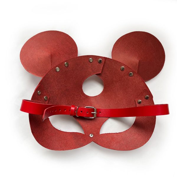 Кожаная маска мышки Art of Sex - Mouse Mask, цвет Розовый