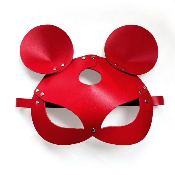 Кожаная маска мышки Art of Sex - Mouse Mask, цвет Розовый