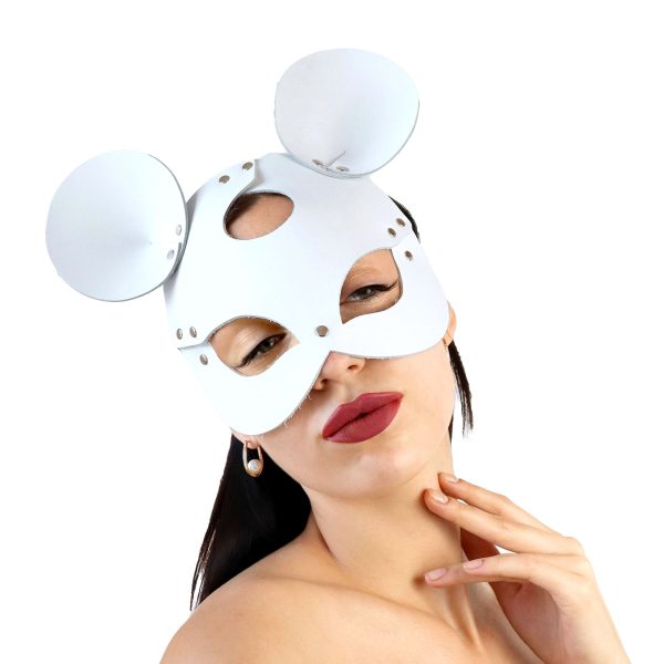 Кожаная маска мышки Art of Sex - Mouse Mask, цвет Розовый