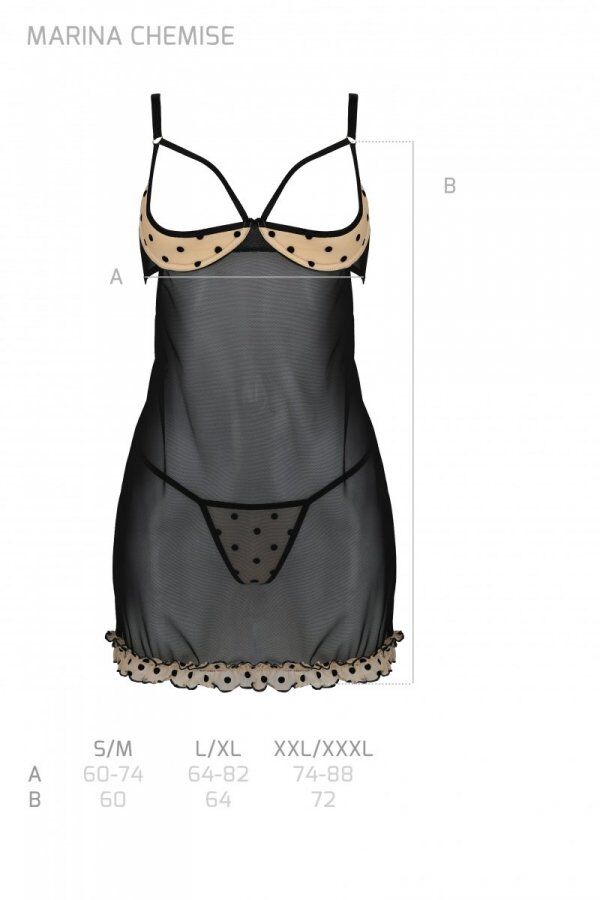 Еротичний пеньюар Passion MARINA CHEMISE, XXL
