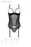 Корсет Passion MARINA CORSET, XXL з відкритими чашками