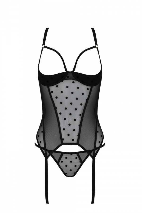 Корсет Passion MARINA CORSET, XXL з відкритими чашками