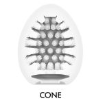 Мастурбатор-яйцо Tenga Egg Cone, плотный TPE, пробник лубриканта 5 мл