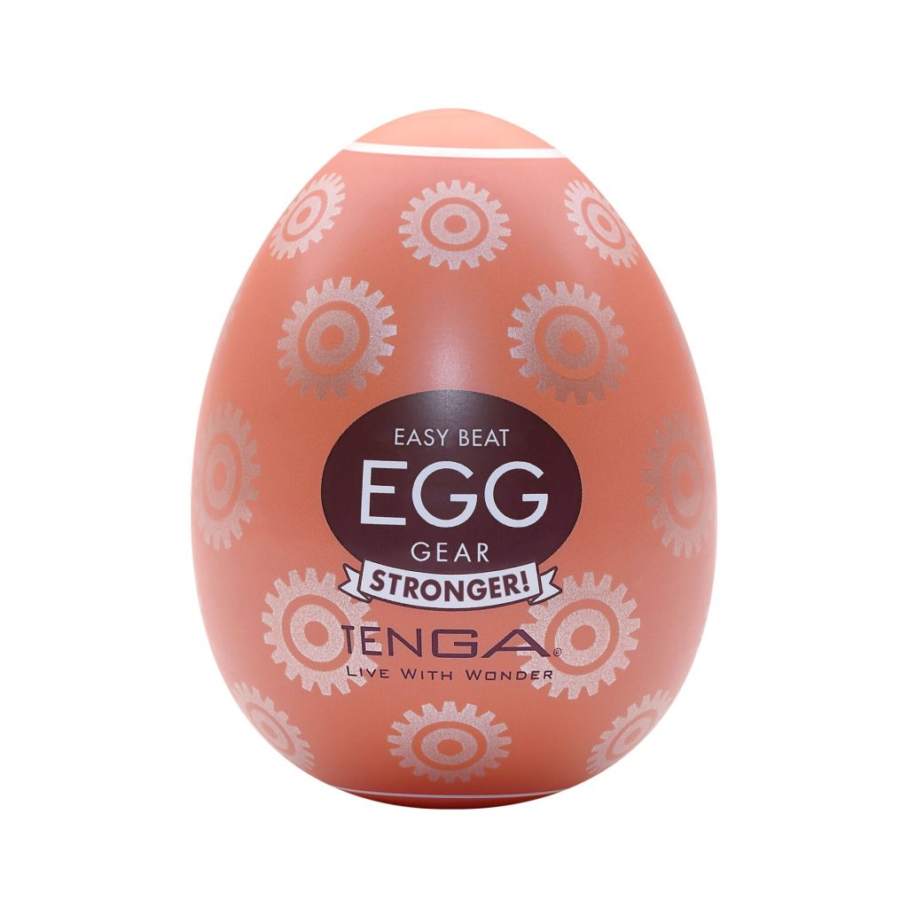 Мастурбатор-яйцо Tenga Egg Gear, плотный TPE, пробник лубриканта 5 мл