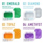 Унісекс-стимулятор Tenga UNI Emerald, , з геометричним рельєфом, лубрикант у комплекті