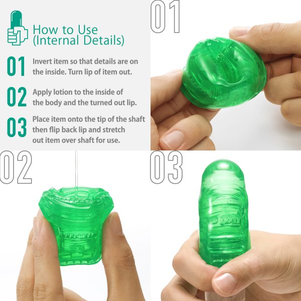Унісекс-стимулятор Tenga UNI Emerald, , з геометричним рельєфом, лубрикант у комплекті