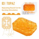 Унисекс-стимулятор Tenga UNI Topaz, оранжевый, рельеф в виде бугорков, лубрикант в комплекте