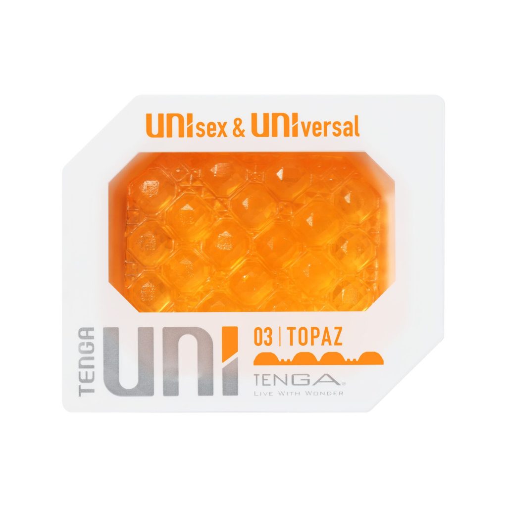 Унісекс-стимулятор Tenga UNI Topaz, рельєф у вигляді горбків, лубрикант у комплекті